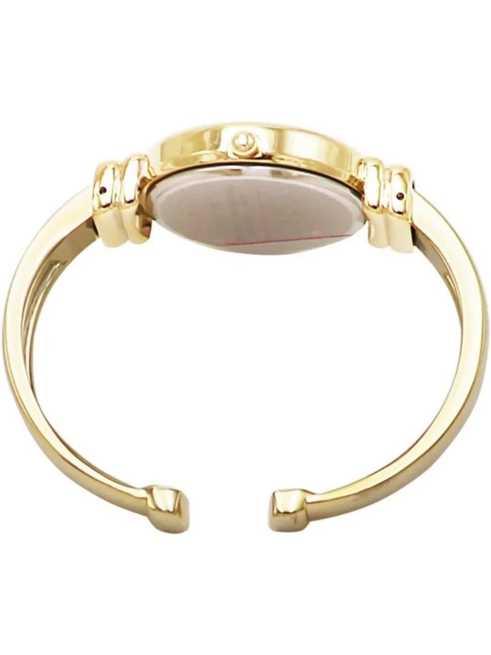 Elegant Mother of Pearl Metal Cuff Watch - Stylish Gold Timepiece for Women
